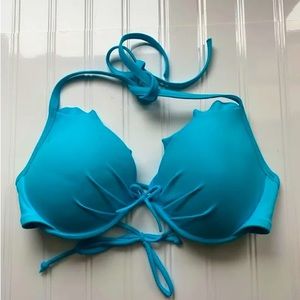 VICTORIA’S SECRET - Malibu Pushup Bikini Top - Aqua - 36D